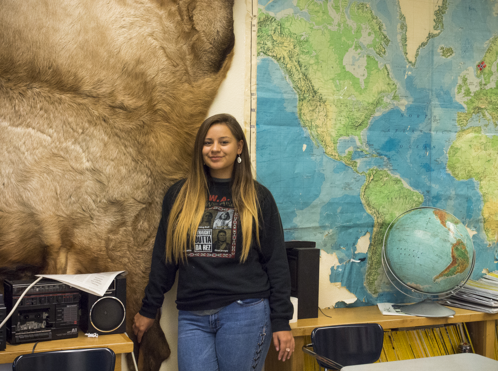 Patricia in Her History Classroom, Flathead Reservation, Montana, 2018